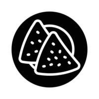 Delicious nachos icon served on plate vector
