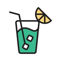 Tangy lemon juice icon for invigorating drinks vector