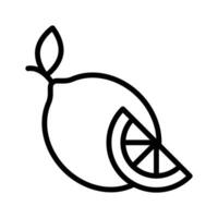Vibrant lemon icon with half slice used for citrus and refreshing drinks vector