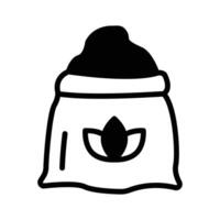 Flour icon, a fundamental cooking component vector