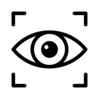 Iris recognition design in editale style vector