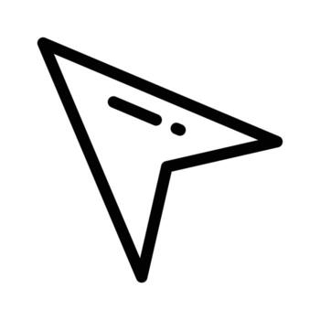 navegación cursor icono diseño en sólido estilo vector