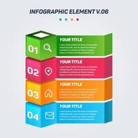 Colorful Infographic elements V.06. Can be used for steps, options, business processes, workflow, diagram, flowchart concept, timeline, marketing icons, Layout, banner, and etc. vector