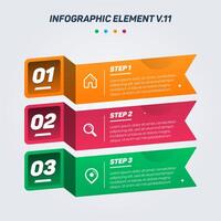Colorful Infographic elements V.11. Can be used for steps, options, business processes, workflow, diagram, flowchart concept, timeline, marketing icons, Layout, banner, and etc. vector