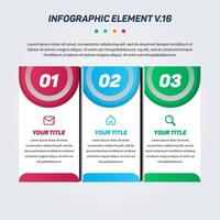 Colorful Infographic elements V.16. Can be used for steps, options, business processes, workflow, diagram, flowchart concept, timeline, marketing icons, Layout, banner, and etc. vector