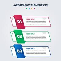 Colorful Infographic elements V.15. Can be used for steps, options, business processes, workflow, diagram, flowchart concept, timeline, marketing icons, Layout, banner, and etc. vector