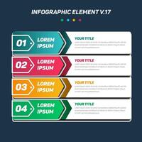 Colorful Infographic elements V.17. Can be used for steps, options, business processes, workflow, diagram, flowchart concept, timeline, marketing icons, Layout, banner, and etc. vector