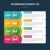 Colorful Infographic elements V.18. Can be used for steps, options, business processes, workflow, diagram, flowchart concept, timeline, marketing icons, Layout, banner, and etc. vector