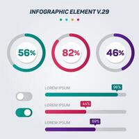 Colorful Infographic elements V.29. Can be used for steps, options, business processes, workflow, diagram, flowchart concept, timeline, marketing icons, Layout, banner, and etc. vector