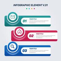 Colorful Infographic elements V.31. Can be used for steps, options, business processes, workflow, diagram, flowchart concept, timeline, marketing icons, Layout, banner, and etc. vector