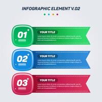 Colorful Infographic elements V.02. Can be used for steps, options, business processes, workflow, diagram, flowchart concept, timeline, marketing icons, Layout, banner, and etc. vector