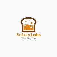 Illustration Logo of Bakery Labs. Merging Concepts of a Bakery Bread and Liquid Labs Shape. Good for business startup company logo vector