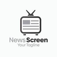 News Screen Logo Design Template. Good for Business, Agency, Community and Organization vector