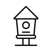 Check this beautifully designed of bird hose in editable style, nesting box of birds vector
