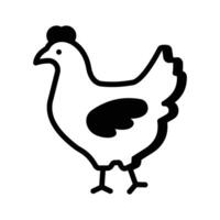 A hen, symbolizing farm animals in a garden setting vector