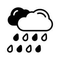 An editable icon of rainy cloud in modern style, ready to use vector
