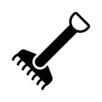 A useful rake for gathering leaves and clearing debris vector