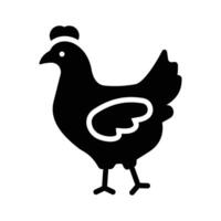 A hen, symbolizing farm animals in a garden setting vector