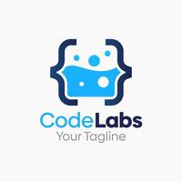 Code Labs Logo Design Template. Good for Business, Agency, Community and Organization vector