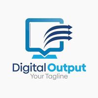 Digital Output Logo Design Template. Good for Business, Agency, Community and Organization vector