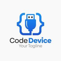 Code Device Logo Design Template. Good for Business, Agency, Community and Organization vector