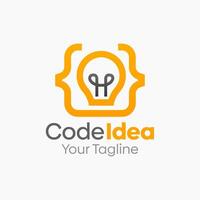 Code Idea Logo Design Template. Good for Business, Agency, Community and Organization vector