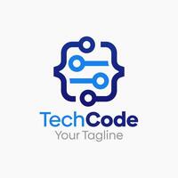 Tech Code Logo Design Template. Good for Business, Agency, Community and Organization vector