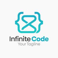 Infinite Code Logo Design Template. Good for Business, Agency, Community and Organization vector