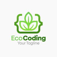 Eco Coding Logo Design Template. Good for Business, Agency, Community and Organization vector