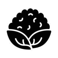 Fresh cauliflower icon, ideal for healthy eating and cooking, vector