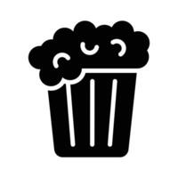 Classic popcorn icon, ideal for snacks and movie themes vector