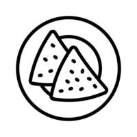 Delicious nachos icon served on plate vector