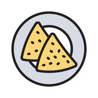 Delicious nachos icon served on plate vector