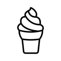 Waffle ice cream cone icon for delightful desserts vector