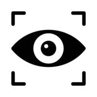 Iris recognition design in editale style vector