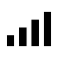 Mobile signals icon design in modern style, user interface vector