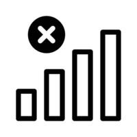 No mobile signals icon design in modern style, user interface vector