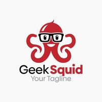 Geek Squid Logo Template Design. Good for Business, Start up, Agency, and Organization vector