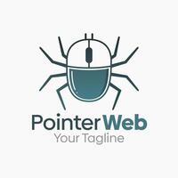 Pointer Web Logo Template Design. Good for Business, Start up, Agency, and Organization vector