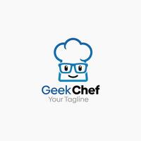 Geek Chef Logo Template Design. Good for Business, Start up, Agency, and Organization vector