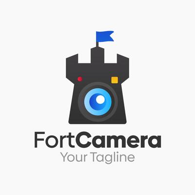 Fort Camera Logo Design Template. Good for Business, Agency, Community and Organization