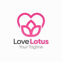 Love Lotus Logo Design Template. Good for Business, Agency, Community and Organization vector