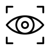 Iris recognition design in editale style vector