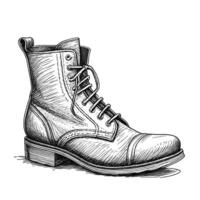A sketch of a pair of men's boots vector