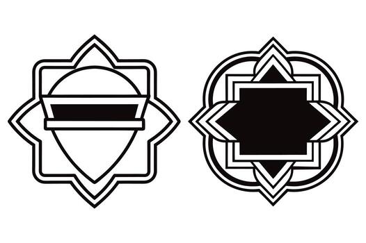 2 Different Border, Frame, Shape, Background set for Digital and Print Projects. vector