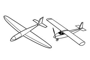 Glider Outline design isolated on white background vector