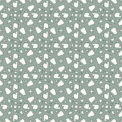 digital seamless pattern, muted green with light yellow, decorative, complex intricate pattern, numerous interconnected lines and shapes, abstract, grunge, thorn, star, symmetrical, geometric, modern