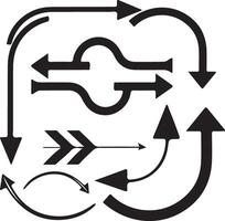 Arrows set of icons vector