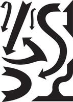 A set of arrows that are pointing in different directions vector