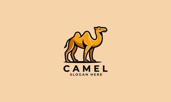 Stylized camel logo design in a minimalistic style. vector
